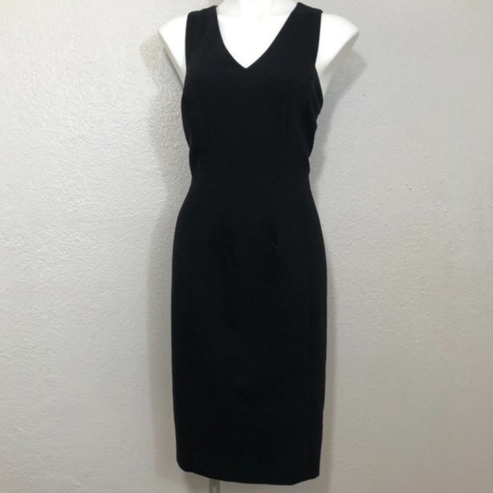 Banana Republic Back Zip Sheath V Neck Dress